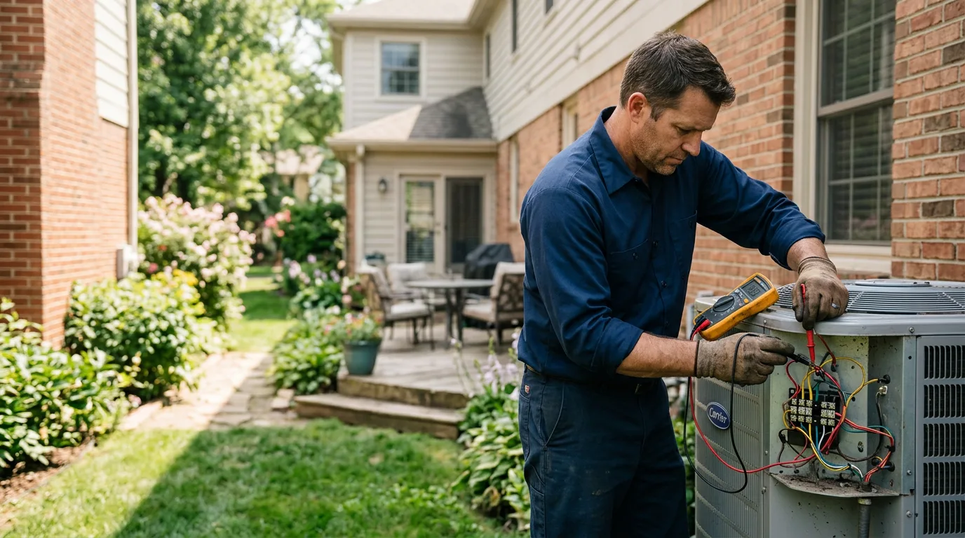 HVAC technician working near Lakeville, OH